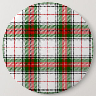 Bóton Redondo 15.24cm Stuart / Stewart tartan xadrez verde branca