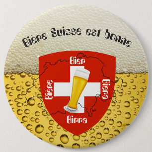 Bóton Redondo 15.24cm Suíça - Suisse Svizzera - Svizra - Switzerland