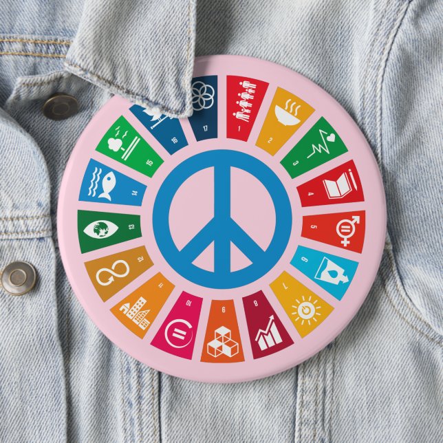 Bóton Redondo 15.24cm Sustainability Goals Advocacy Community Action (In Situ)