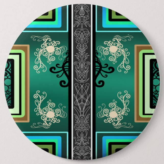 Bóton Redondo 15.24cm Tattoo Jade Design (Frente)