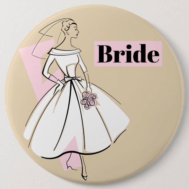 Bóton Redondo 15.24cm Tecla Fashion Bride Neutral Bride (Frente)