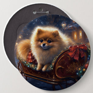 Bóton Redondo 15.24cm Temporada Festiva de Natal do Pomerânia Escovada