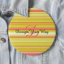 Bóton Redondo 15.24cm trendy moderno abstrato vintage monograma inicial