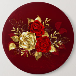 Bóton Redondo 15.24cm Três Rosas de joalharia
