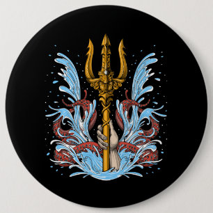 Bóton Redondo 15.24cm Tridente de Poseidon