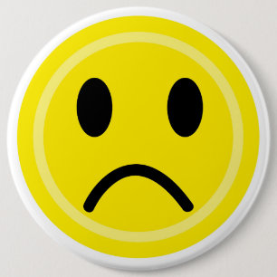 Bóton Redondo 15.24cm Triste emoticon