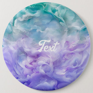 Bóton Redondo 15.24cm Turbilhão de nuvens azul e roxa