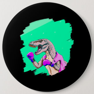 Bóton Redondo 15.24cm Tyrannosaurus Rex T Rex Boxando Legal Dinossauro