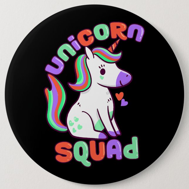 Bóton Redondo 15.24cm Unicorn Suqad 2 (Frente)
