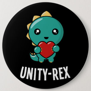 Bóton Redondo 15.24cm Unity Day Kind Dinossaur TRex UnityRex Anti Bullyi