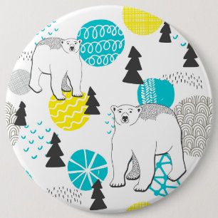 Bóton Redondo 15.24cm Urso polar