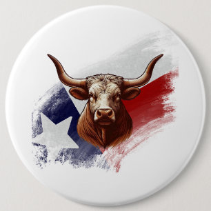 Bóton Redondo 15.24cm Vaca longhorn do Texas