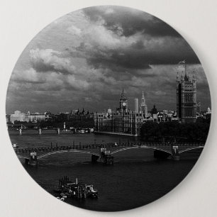 Bóton Redondo 15.24cm Vintage England London The River Thames 1970