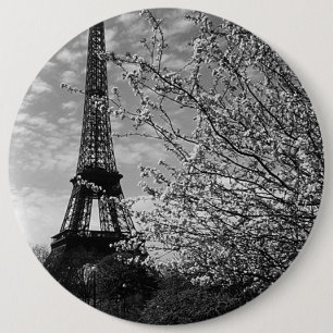 Bóton Redondo 15.24cm Vintage France Paris Eiffel Torre 1970
