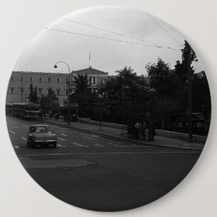 Bóton Redondo 15.24cm Vintage Grécia Delphi Velho Palácio Atenas 1970