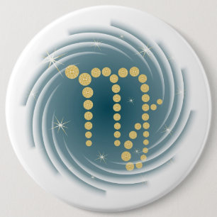 Bóton Redondo 15.24cm Virgem 23. agosto até 23. setembro Button