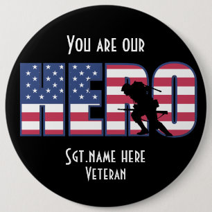 Bóton Redondo 15.24cm Você É Nosso Botão Herói