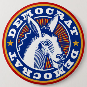 BÓTON REDONDO 15.24CM VOTO PARA DEMOCRATAS