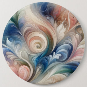 Bóton Redondo 15.24cm Watercolor Fantasy Floral Romântico