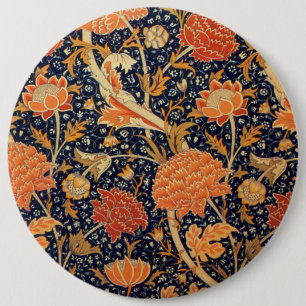 Bóton Redondo 15.24cm William Morris Floral Pattern Botão redondo