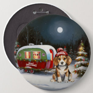 Bóton Redondo 15.24cm Winter Beagle Caravan Christmas Adventure
