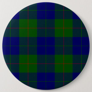 Bóton Redondo 15.24cm Xadrez do verde azul do tartan do clã de Barclay
