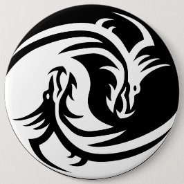 Bóton Redondo 15.24cm Yin Yang Dragon