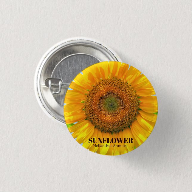 BÓTON REDONDO 2.54CM ひ ま わ り (Frente & Verso)