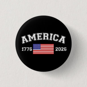 Bóton Redondo 2.54cm 250 Anos de Independência Americana 1776 2026