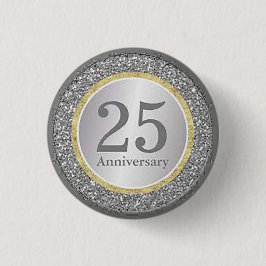 Bóton Redondo 2.54cm “25 Years Together” Button