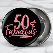 50 e Fabuloso brilho cor-de-rosa 50.° aniversário