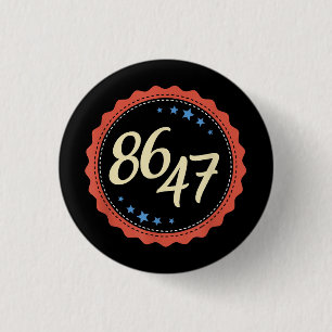 Bóton Redondo 2.54cm 86 47 Anti Trump Engraçado