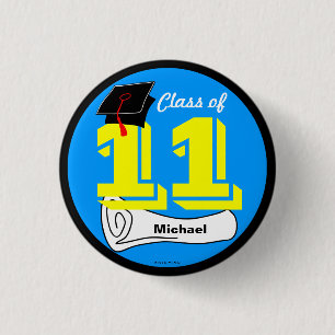 Bóton Redondo 2.54cm A classe das graduações do botão 2011 adiciona 