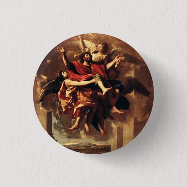 Bóton Redondo 2.54cm A Conversão de São Paulo Arte Refinada (Frente)