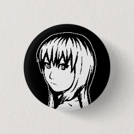Bóton Redondo 2.54cm A peça ausente (B&W) - pequeno pin-back
