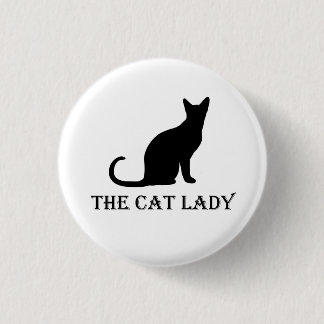 Bóton Redondo 2.54cm A senhora Pinback Crachá Botão do gato