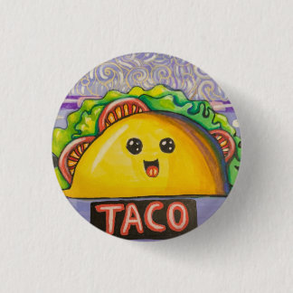 Bóton Redondo 2.54cm A Taco Kawaii