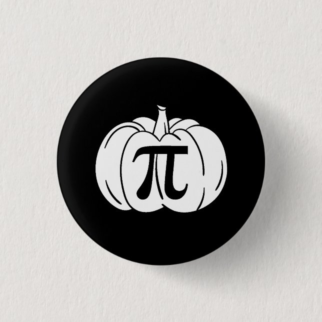 Bóton Redondo 2.54cm Abóbora Pi Halloween (Frente)