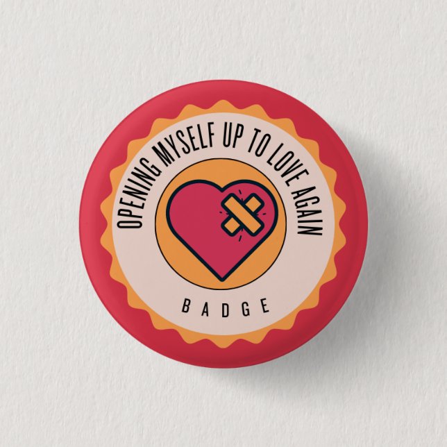 Bóton Redondo 2.54cm Abrindo-me para amar de novo (Frente)
