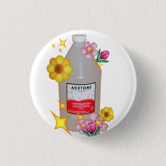 Bóton Redondo 2.54cm Acetona (Frente)