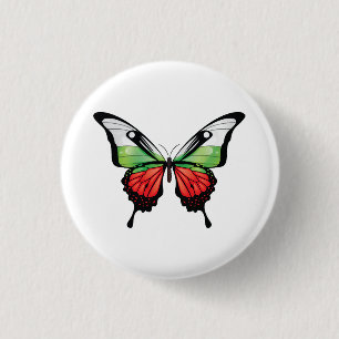 Bóton Redondo 2.54cm Adesivo de bandeira de borboleta rabo de andorinha