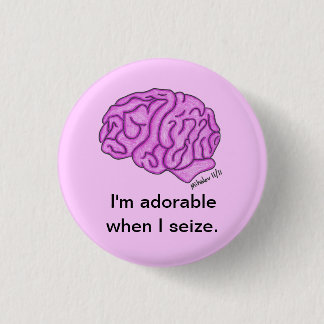 Bóton Redondo 2.54cm "Adorável quando eu apreender" o botão