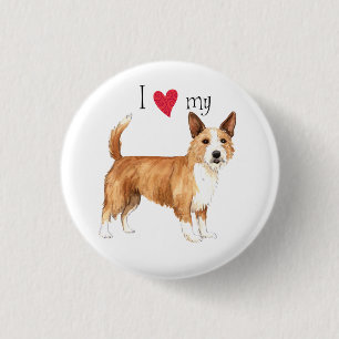 Bóton Redondo 2.54cm Adoro o meu Podengo Pequeno Português