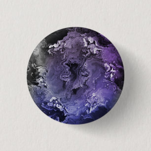 Bóton Redondo 2.54cm Agato de mármore roxo e Cinza