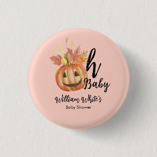 Bóton Redondo 2.54cm Ah, Bebê! Halloween Outono Abóbora Folha Chuvada d