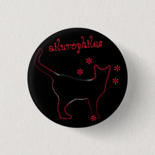 Bóton Redondo 2.54cm ailurofilos Amantes de gatos Botão