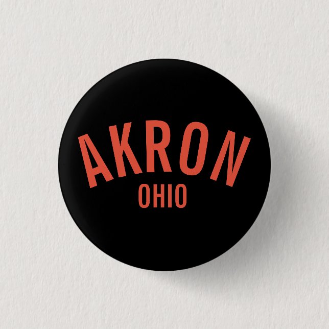 Bóton Redondo 2.54cm Akron, Ohio Magnet (Frente)