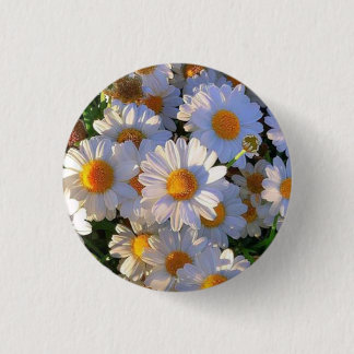 Bóton Redondo 2.54cm Alfinete de flor branca elegante
