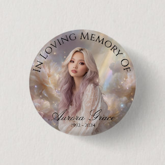 Bóton Redondo 2.54cm Alfinete de Memorial Personalizado Em Memória Cari