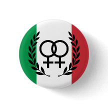 Alfinete de Orgulho Lésbico com Bandeira Italiana 